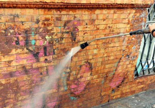Brick Graffiti Cleaning in Chapel Hill